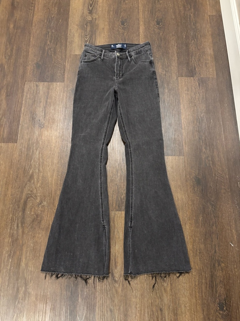 Hollister Black High Rise Flare Jeans